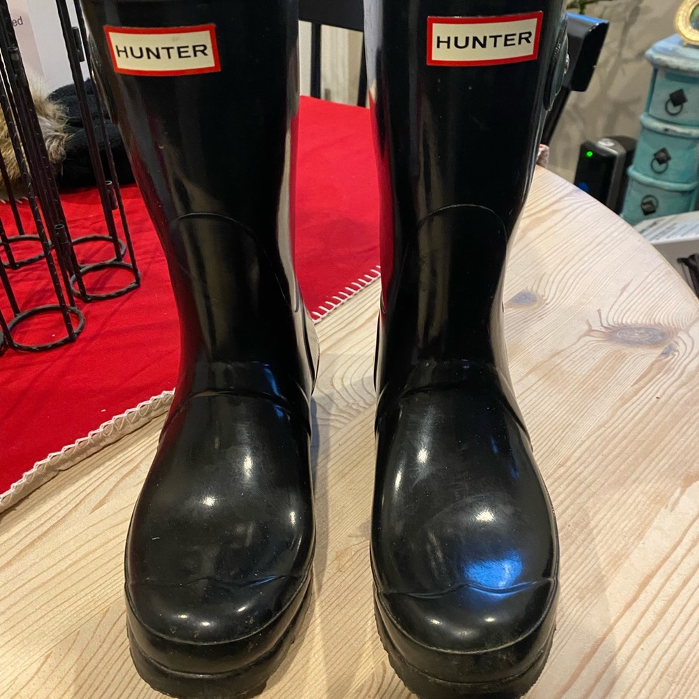 Hunter short gloss boots
